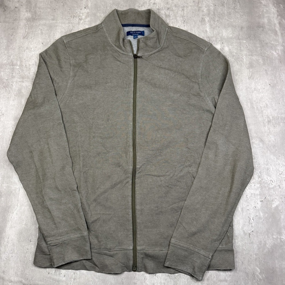 Cole Haan Grand.OS Sweatshirt Mens Large Full Zip Sweater Jacket Fleece Golf Dad
